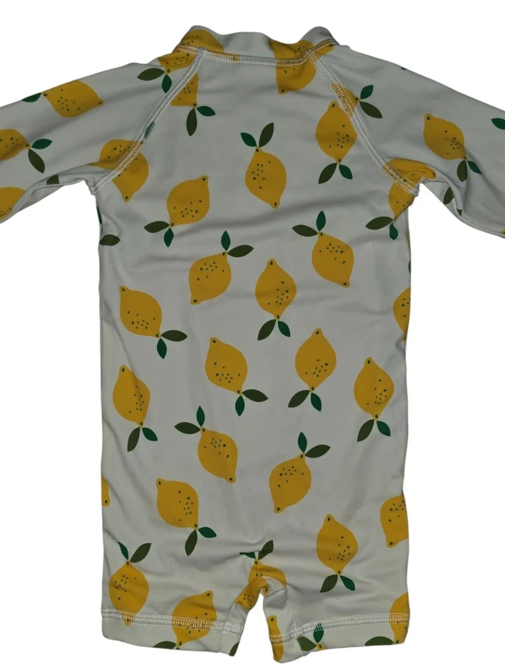 Hanna Andersson Lemon Print Swimsuit - White & Yellow